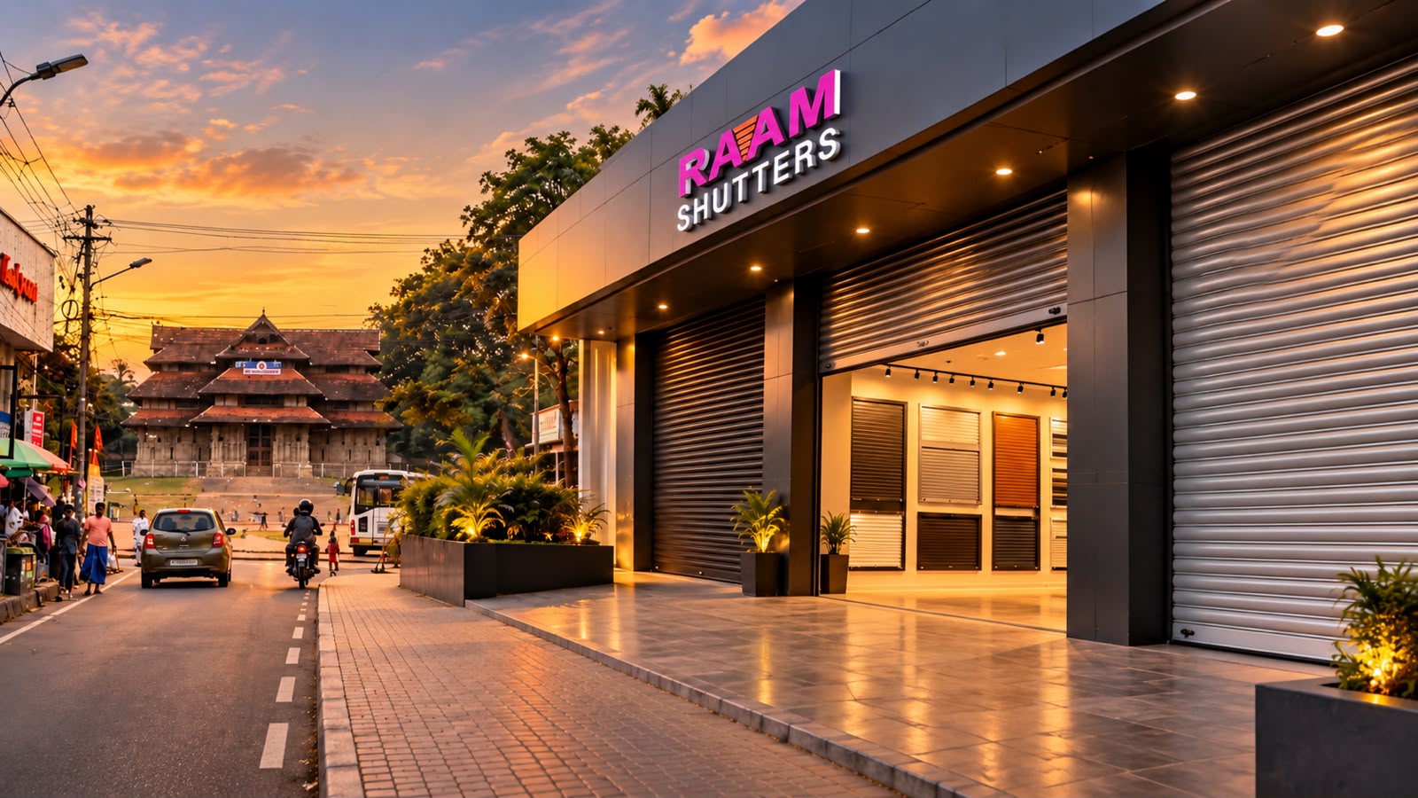 Automatic rolling shutter installation in Thrissur by RAAM Shutters