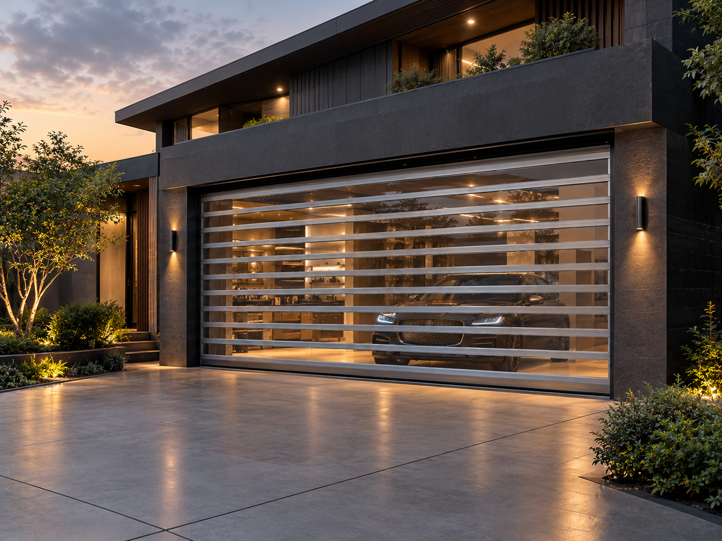 Transparent motorized rolling shutter by RAAM Shutters